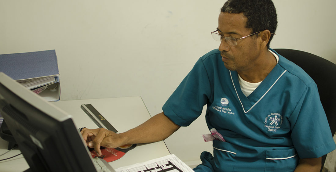 Aprendiz SENA de Villa Gloria, en rotaciones clínicas de formación técnica en Apoyo administrativo en salud.
