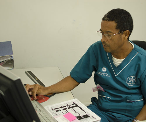 Aprendiz SENA de Villa Gloria, en rotaciones clínicas de formación técnica en Apoyo administrativo en salud.